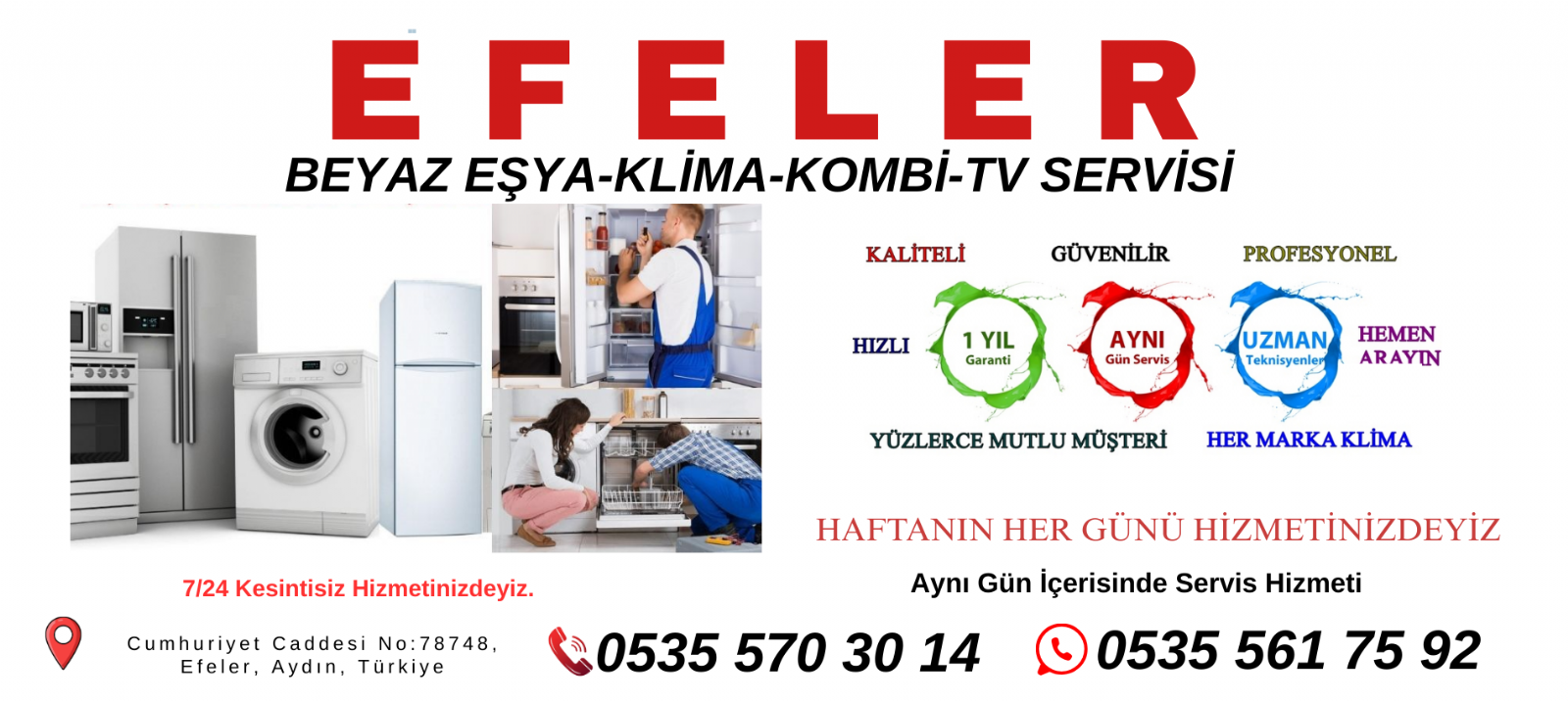 Efeler Beyaz Eşya Servisi